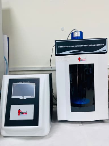 Probe Sonicator with Noise-Isolating Chamber